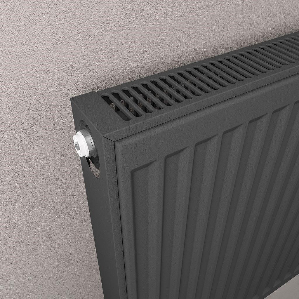 Aquarius Type 11 Compact Panel Radiator In Matt Black