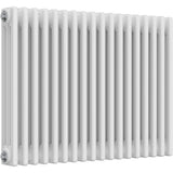 Aquarius Bathrooms Column Radiator 600mm x 830mm Aquarius Foundry Horizontal 3 Column Radiator in White