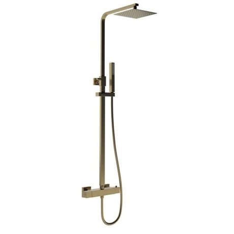 Aquarius Zanelli Square Exposed Valve Adjustable Shower Set in Brushed Bronze