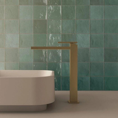 Aquarius Bathrooms Tall Basin Tap Brushed Brass Aquarius Myron Tall Mono Basin Mixer Tap