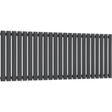 Aquarius Bathrooms Column Radiator 600 x 1440mm Aquarius Athens Single Horizontal Column Radiator in Anthracite