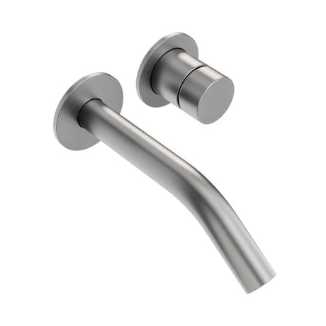 Aquarius Bathrooms Wall Mounted Basin Tap Aquarius  Ixora Wall Mounted 2 Hole Basin Mixer Tap in 316 Stainless Steel