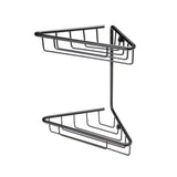 Aquarius Bathrooms Basket Matt Black Aquarius 2 Tier Corner Shower Caddy