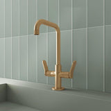 Aquarius Bathrooms Mono Basin Tap Brushed Brass Aquarius Calix Dual Control Basin Mixer Tap