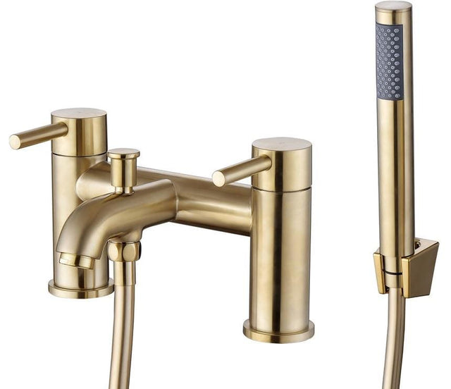 Aquarius Bathrooms Bath Shower Mixer Brushed Brass Aquarius Zanelli Bath Shower Mixer Tap with Shower Kit