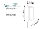 Aquarius Lumen Tube Single Wall Light