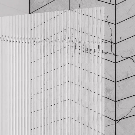 Aquarius Bathrooms Hinged Fluted Bath Screen Aquarius LevAqua Straight Fluted 6mm L/H Brushed Brass Hinged Bath Screen 1400 x 800mm AQ495103