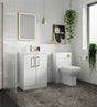 Aquarius Floor Standing Vanity Unit Gloss White Aquarius Brisbane 600mm 2 Door Floor Standing Vanity Unit with 1 Tap Hole Mid Edge Basin