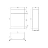 Aquarius WC Back To Wall Unit Aquarius Perth 550mm Back to Wall WC Toilet Unit