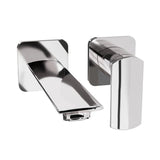 Aquarius Bathrooms Wall Mounted Basin Tap Chrome Aquarius Varda Wall Mounted 2 Hole Basin Mixer Tap