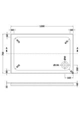 Aquarius Bathrooms Rectangle Shower Tray 1200x760mm Aquarius Urbano Rectangular Stone Resin Shower Tray with 4 Upstands