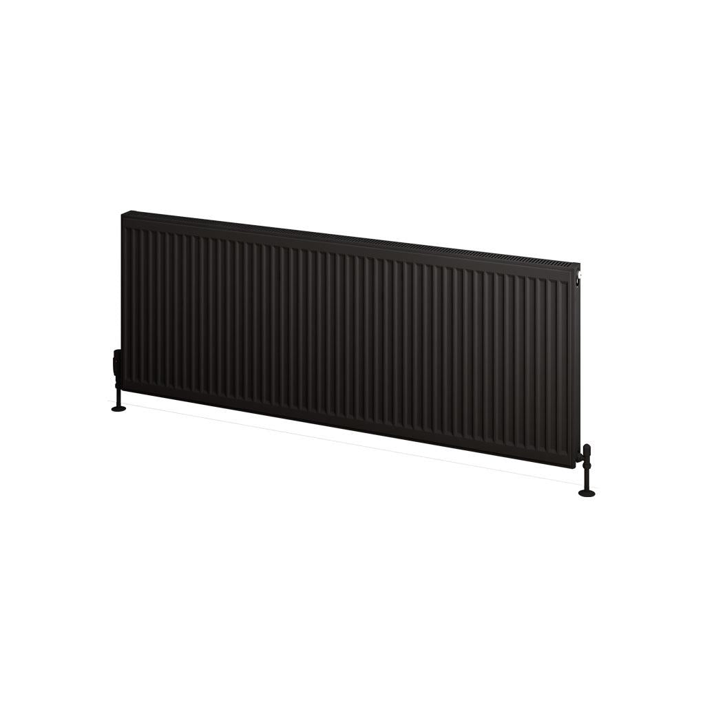 Aquarius Type 11 Compact Panel Radiator In Matt Black