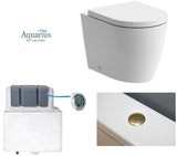 Aquarius Bathrooms Back to Wall Toilet Aquarius Emma Back to Wall Toilet Bundle with Pan, Cistern and Flush Button