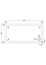 Aquarius Urbano Rectangular 45mm Stone Resin Shower Tray in White