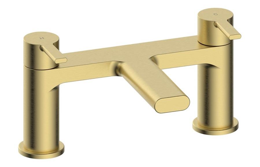 Aquarius Evolution Bath Filler Tap Brushed Brass AQEV1116