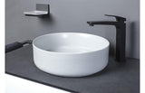 Aquarius Bathrooms Countertop Basin Aquarius V-Series 2 Round 0TH Vessel Wash Bowl 355mm Matt White AQVS0040