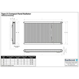 Aquarius Bathrooms Bathroom Heating Aquarius Type 21 Compact Panel Radiator In Gloss White
