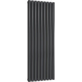 Aquarius Bathrooms Column Radiator 1600 x540mm / Anthracite Aquarius Athens Double Vertical Column Radiator