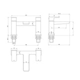 Aquarius Bathrooms Bath Mixer Aquarius Derwent Bath Filler in Chrome