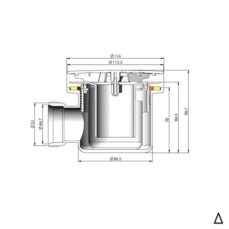 Aquarius Bathrooms Shower Tray Waste Aquarius Urbano 90mm Shower Waste with Cover for 45mm Trays Online