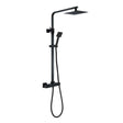 Aquarius Bathrooms Bar Shower Kit Matt Black Aquarius RainLux Eco Square Adjustable Exposed Bar Shower System