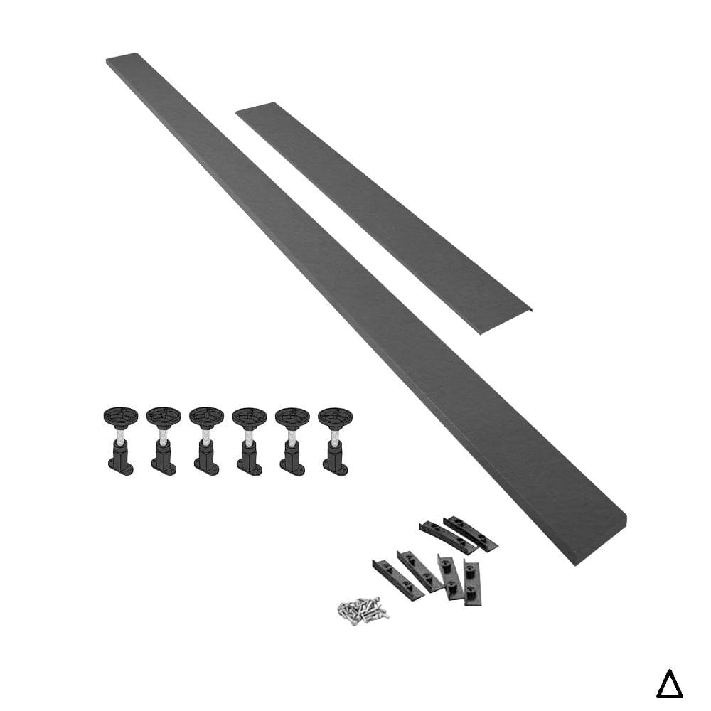 Aquarius Bathrooms Riser Kit Straight upto 1700mm Aquarius Urbano Riser Leg Kit for 45mm Grey Slate Stone Resin Trays