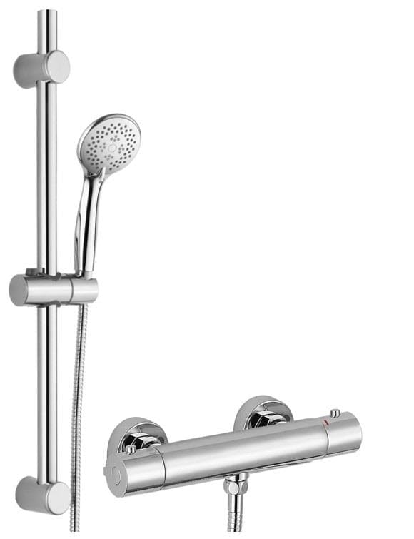 Aquarius Bathrooms Exposed Shower Set Aquarius RainLux Easy-Fit Round Bar Shower Valve and Kit
