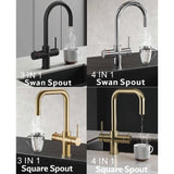 Aquarius TrueCook 4-in-1 Instant Hot Water Kitchen Tap with Swan Spout
