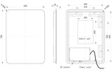 Aquarius Bathrooms Illuminated Mirror Aquarius Muse 500 x 700mm Rectangle Back-Lit LED Mirror AQMU0086