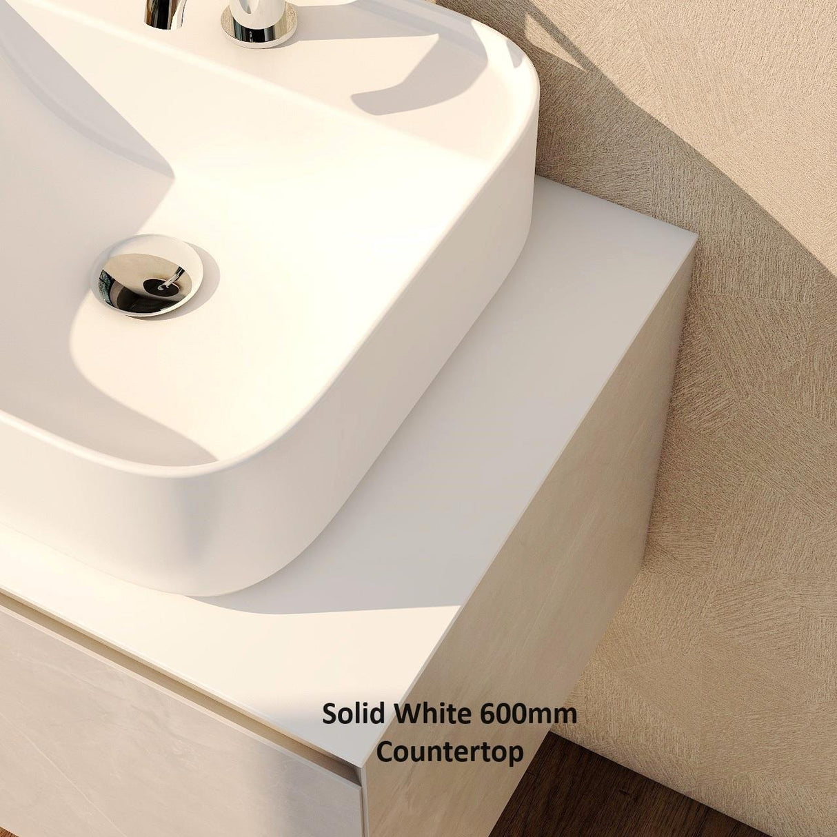 Aquarius KF-Series One Drawer 800mm Vanity Unit with Countertop