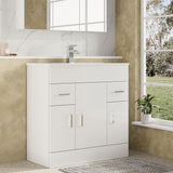 Aquarius Floor Standing Vanity Unit Aquarius Adelaide Floor Standing Vanity Unit with 1 Tap Hole Ceramic Basin