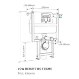 Aquarius Bathrooms Cistern Frame Aquarius Cook Low Height WC Frame