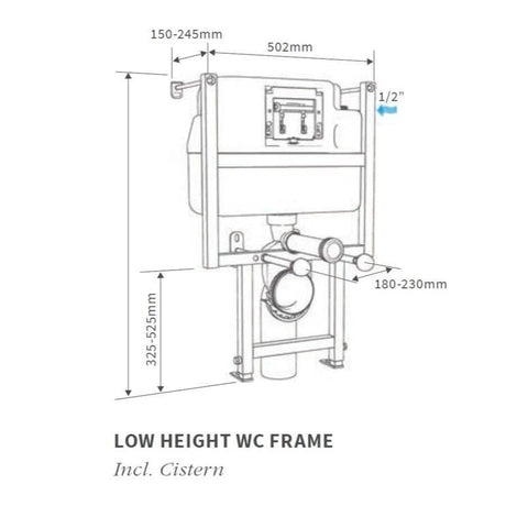 Aquarius Bathrooms Cistern Frame Aquarius Cook Low Height WC Frame