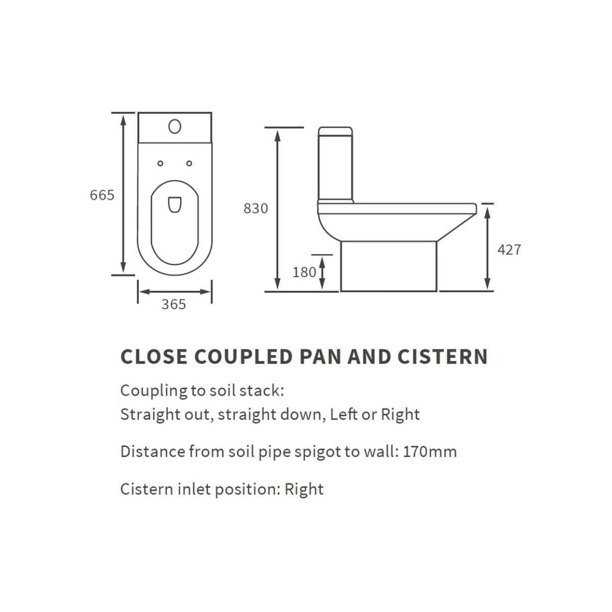 Aquarius Bathrooms Bathroom Suite Aquarius View 650mm Vanity Unit with Basin and Close Coupled Toilet Set in White