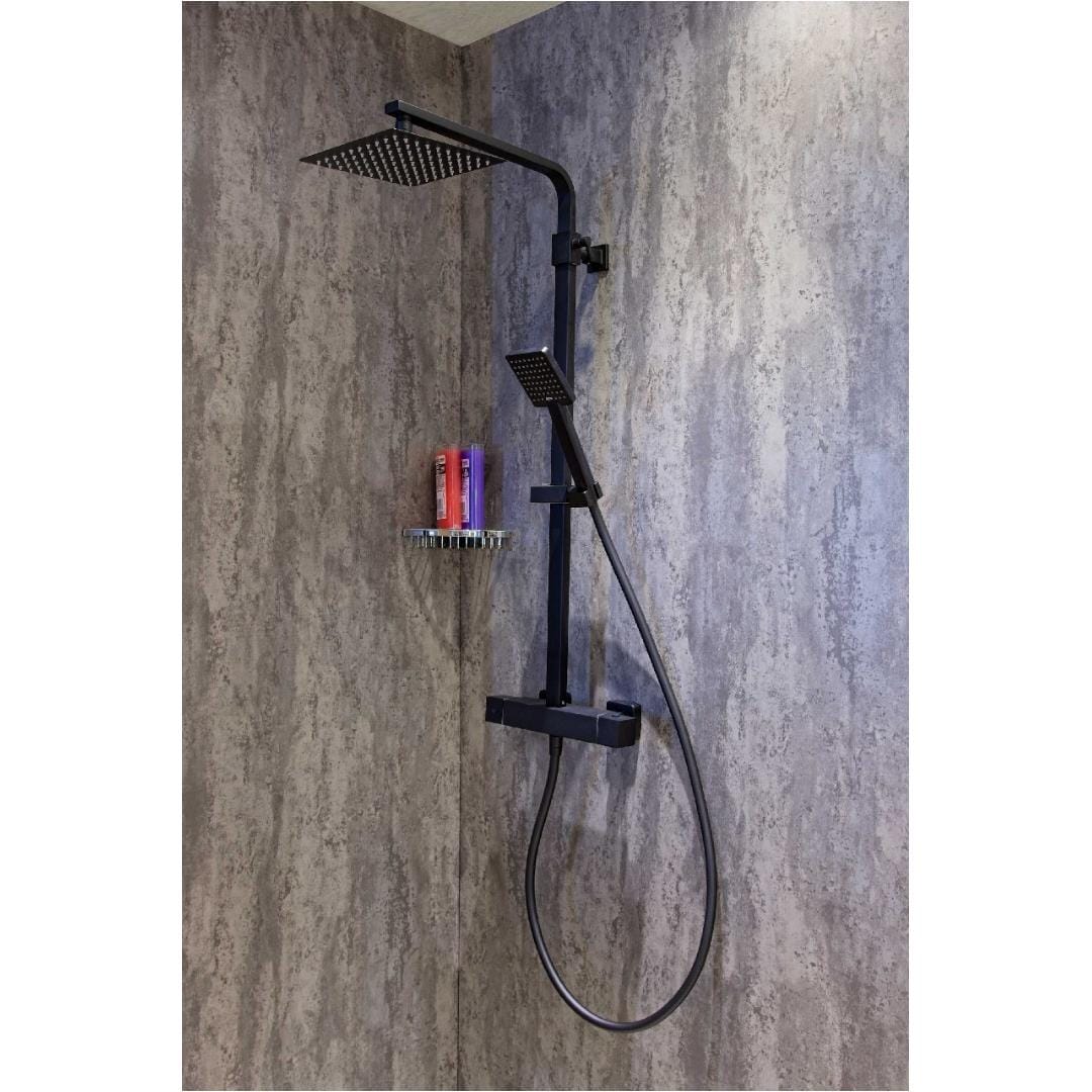 Aquarius Bathrooms Exposed Shower Set Aquarius RainLux Cool Touch Adjustable Square Exposed Shower Valve and Kit