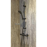 Aquarius Bathrooms Exposed Shower Set Matt Black Aquarius RainLux Easy-Fit Round Bar Shower Valve and Kit
