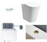 Aquarius Bathrooms Back to Wall Toilet Aquarius Laura Back to Wall Rimless Toilet Bundle with Pan, Cistern and Flush Button