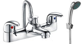 Aquarius QualEco Low Pressure Bath Shower Mixer Tap with Kit in Chrome