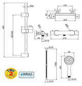 Aquarius Bathrooms Exposed Shower Set Aquarius RainLux Easy-Fit Round Bar Shower Valve and Kit