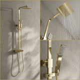 Aquarius Bathrooms Exposed Shower Set Aquarius Zacha Square Adjustable Shower Valve & Kit