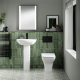 Aquarius Bathrooms Back To Wall Toilet Aquarius Arden Rimless Back to Wall Toilet with Soft Close Seat