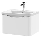 Aquarius Bathrooms Wall Mounted Vanity Unit Aquarius Seren 600mm Wall Mounted One Drawer Vanity Unit with Basin