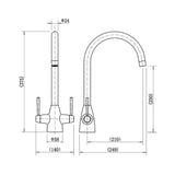 Aquarius TrueCook - Series 15 - Two Handle Kitchen Mixer Tap