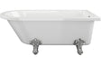 Aquarius Bathrooms Freestanding Bath Aquarius Timeless Luxury Freestanding Corner 2TH Bath With Chrome Ravenclaw Feet 1700mm