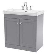 Aquarius Bathrooms Floor Standing Vanity Unit Aquarius Leighton 800mm Floor Standing Two Door Vanity Unit with Basin