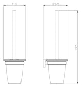 Aquarius Bathrooms Toilet Brush Aquarius Auro Toilet Brush Holder Brushed Brass AQAU52452