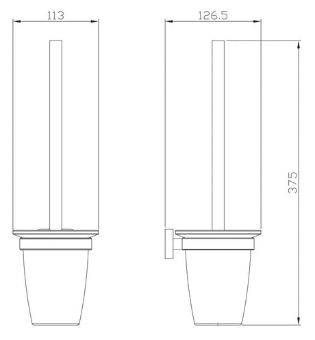 Aquarius Bathrooms Toilet Brush Aquarius Auro Toilet Brush Holder Brushed Brass AQAU52452