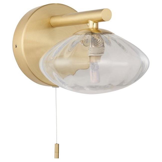 Aquarius Lumen Angel Single Wall Light in Brushed Brass