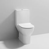 Aquarius Bathrooms Close Coupled Toilet Aquarius Vista Rimless Short Projection Close Coupled Toilet with Soft Close Seat