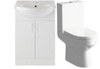 Aquarius Bathroom Suite Aquarius View 650mm Vanity Unit and Close Coupled WC Toilet Set AQVW2562